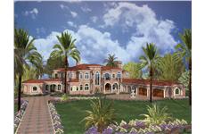 Luxury Home Plans color rendering.