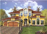 Luxury homeplans AA5966-0267 color rendering.