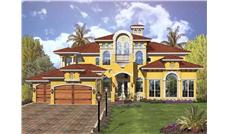 Luxury homeplans AA5966-0267 color rendering.