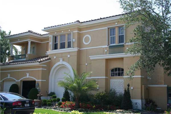 This image shows the exterior of the house plan.