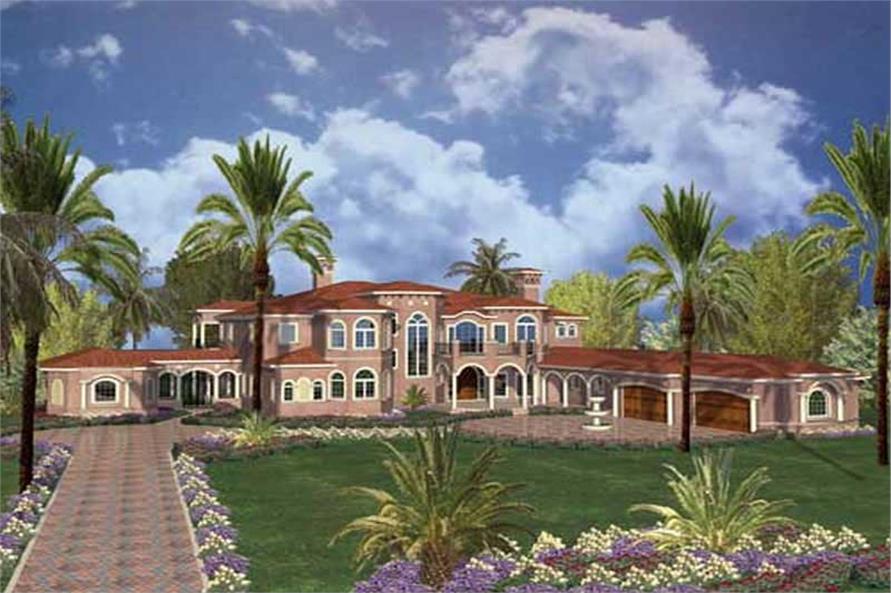 House Plan #107-1189 : 7 Bedroom, 10433 Sq Ft Luxury - Mediterranean