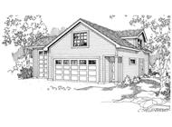 This image shows the garage style of the house plans.