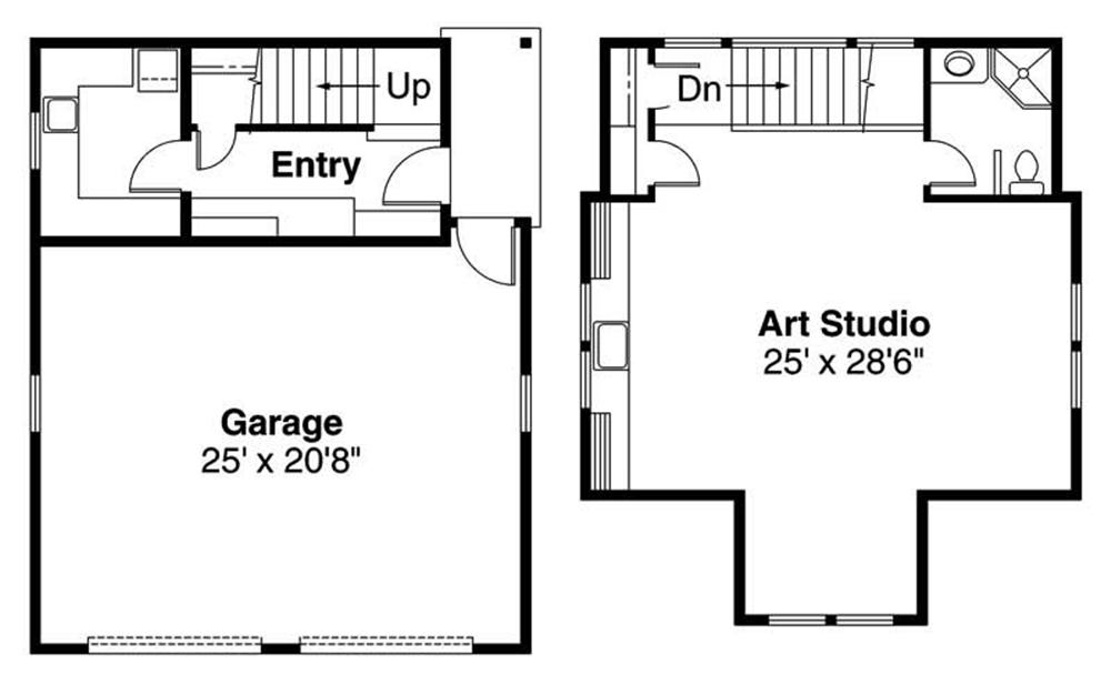 Home Plan: 108-1035 Garage Floor Plan