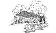This image shows the garage style of the houseplans/ garage plans.