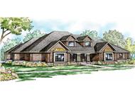 This is the front elevation of these Luxury House Plans.