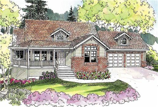 This image shows the Country Style of the house plans.