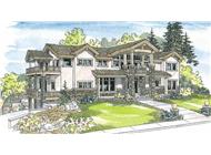 This is a colored rendering of these Luxury Home Plans.