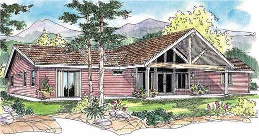 This image shows the Cabin Style of the house plans.