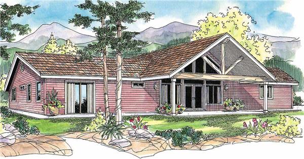 This image shows the Cabin Style of the house plans.