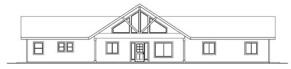Home Plan Rear Elevation