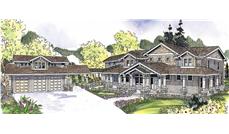 This image shows the Craftsman Style of the house plans.