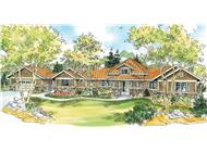 This is an artist's rendering of these Hexagon Craftsman House Plans.