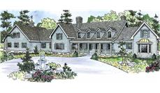 This image shows the Country Style for this set of house plans.