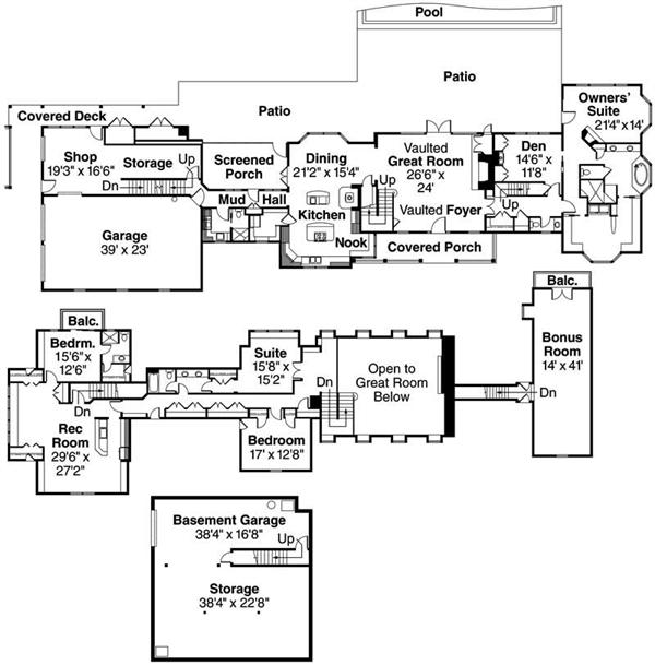 Floor Plans for this set of house plans.