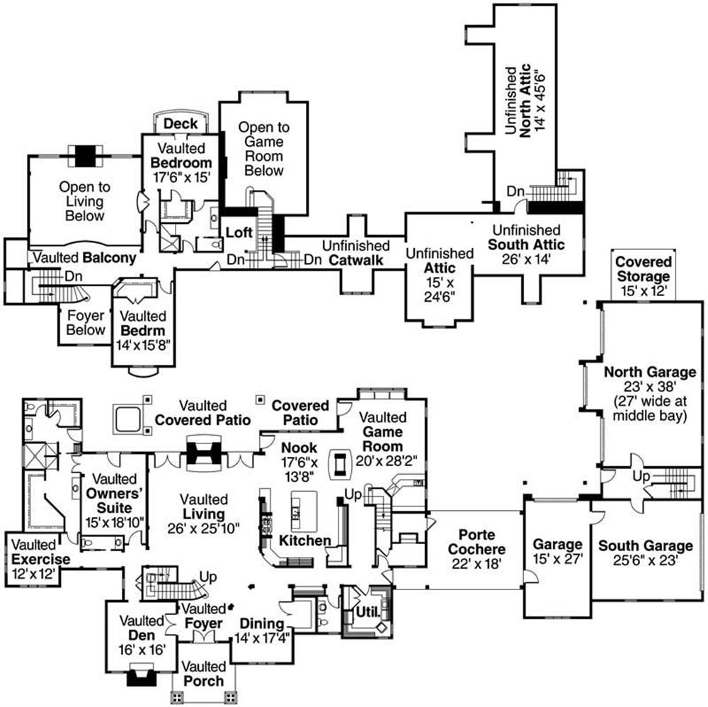 Floor Plans for this set of house plans.