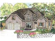 This image shows the European Style for this set of house plans.