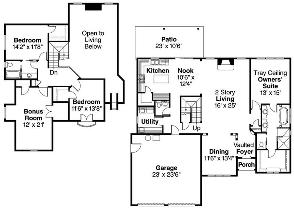 Floor Plans for this set of house plans.