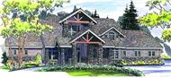 Color Rendering for Craftsman Home Plans.