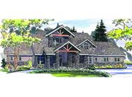 Color Rendering for Craftsman Home Plans.