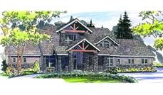 Color Rendering for Craftsman Home Plans.