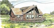 Log Homeplans color rendering.