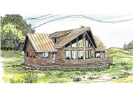 Log Homeplans color rendering.