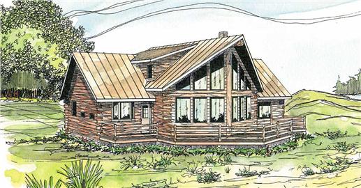 Log Homeplans color rendering.