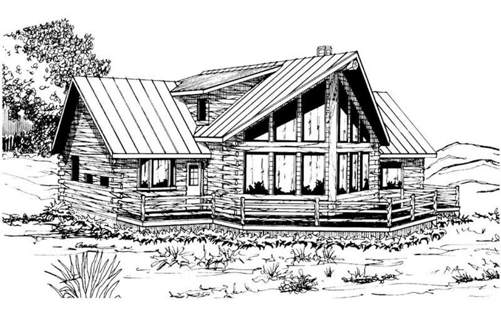 Home Plan Rendering for this set of house plans.