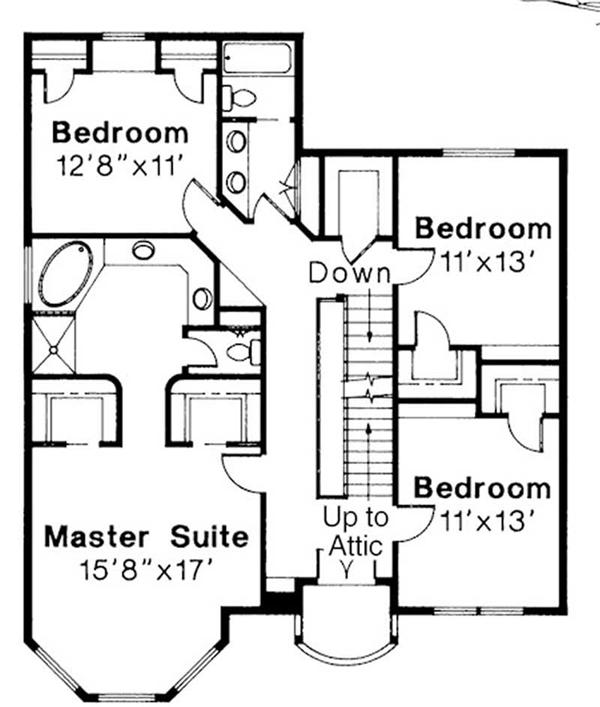 Second Floor Floor Plan for Evansville