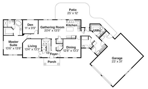 First Floor Floor Plan for Lansford