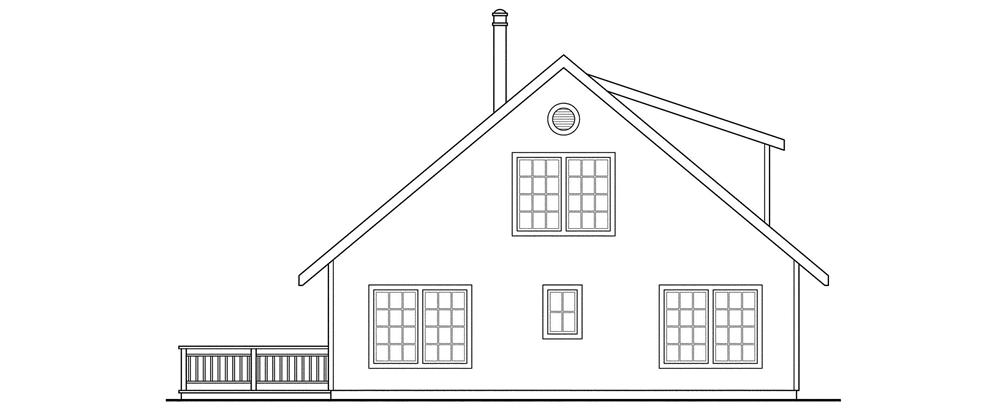 Home Plan Rear Elevation