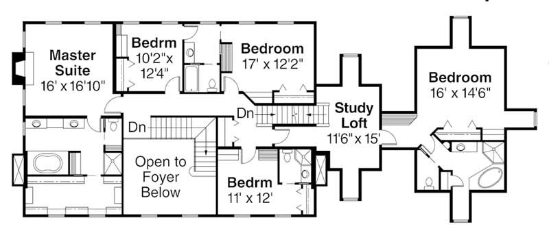 Second Floor Floor Plan for ADI30-313 Edgewood