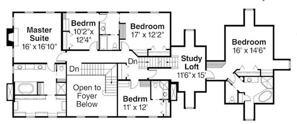 Second Floor Floor Plan for ADI30-313 Edgewood