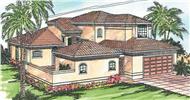 This image shows the Southwest Style for this set of house plans.