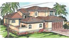 This image shows the Southwest Style for this set of house plans.