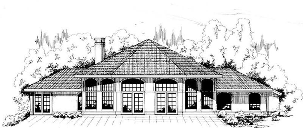 Home Plan Rendering for this set of house plans.
