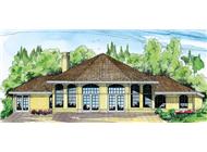 This image shows the southwest style for this set of house plans.