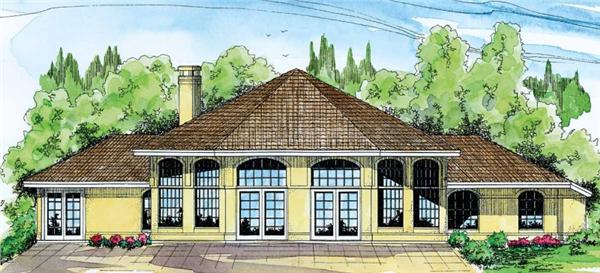 This image shows the southwest style for this set of house plans.