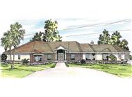 This image shows the Southwest Style for this set of house plans.