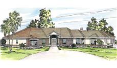 This image shows the Southwest Style for this set of house plans.