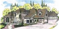 European House Plans color rendering.