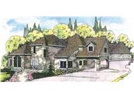 European House Plans color rendering.