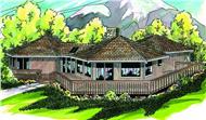 This image shows the Contemporary Style for this set of house plans.