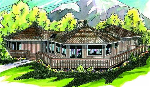 This image shows the Contemporary Style for this set of house plans.