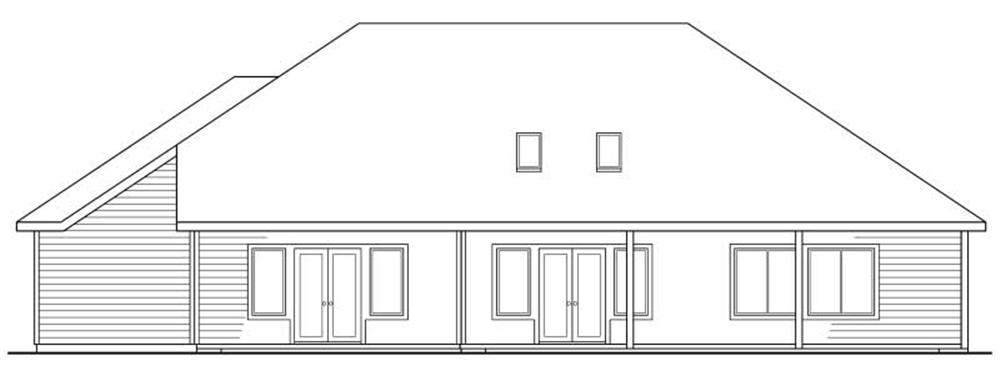 Home Plan Rear Elevation