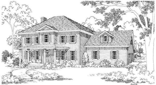 Home Plan Rendering for this set of house plans.
