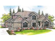 This image shows the European Style of this set of house plans.