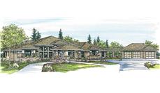This image shows the Contemporary Style of this set of house plans.