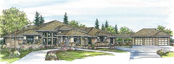 This image shows the Contemporary Style of this set of house plans.