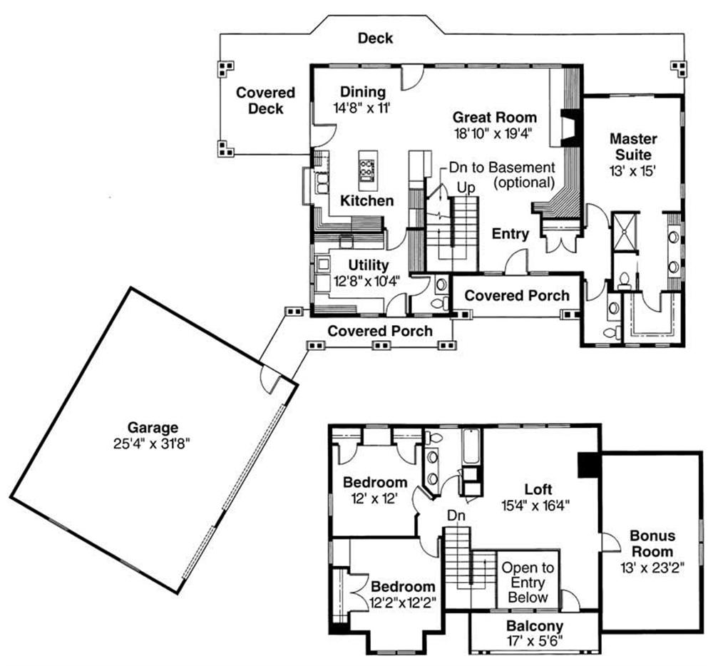 Floor Plans for this set of house plans.